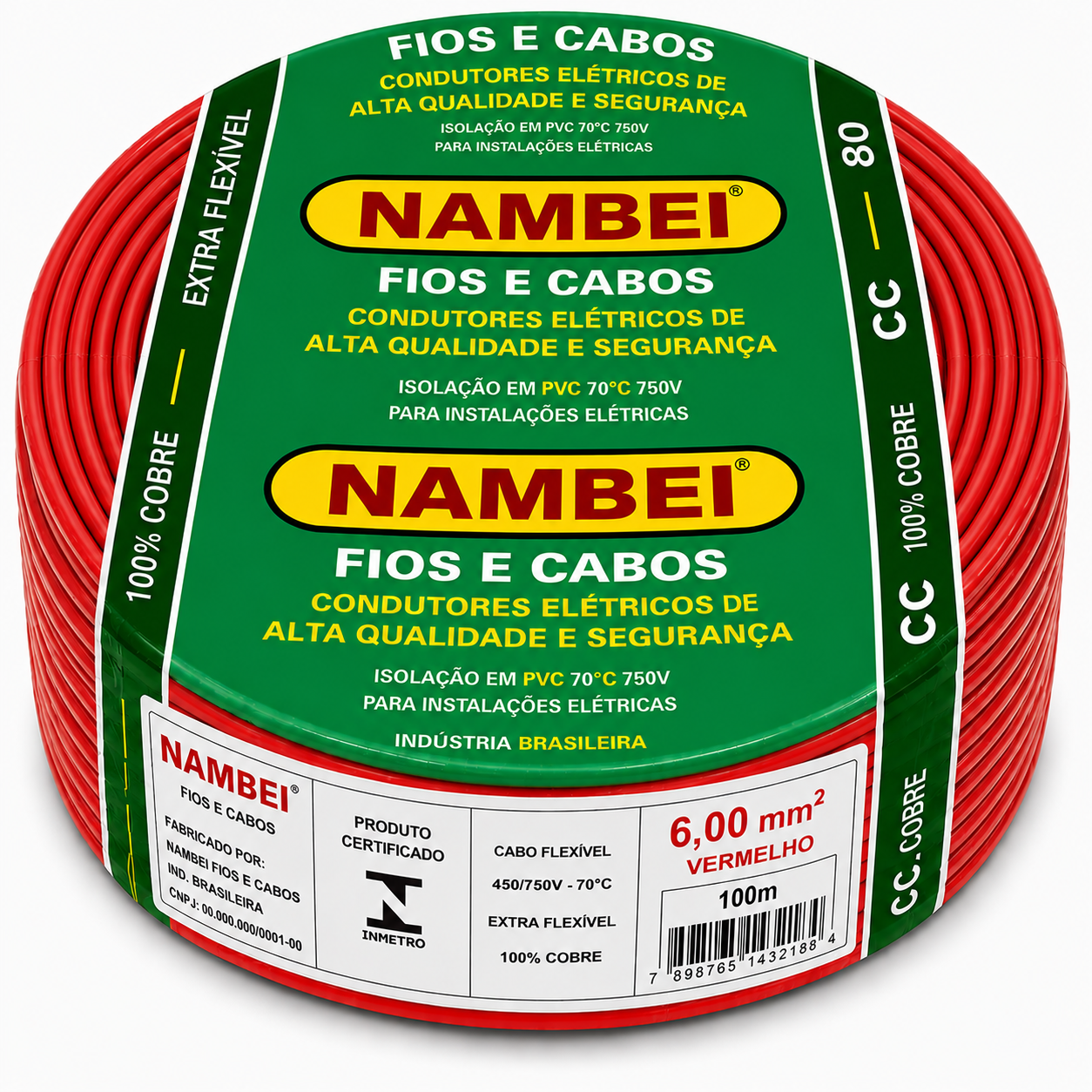 CABO FLEX 6.00MM 750V VM NAMBEI
