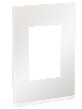 PLACA 3MOD + SUP 4X2 WHITE GLASS V ORION
