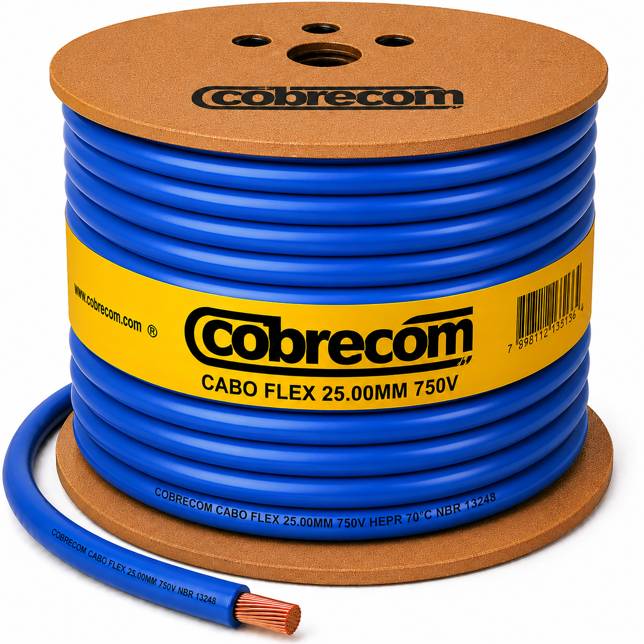 CABO FLEX 25.00MM 750V AZ COBRECOM