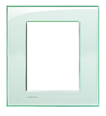 PLACA QUADRADA 3+3 POSTOS 4X4 CRISTAL