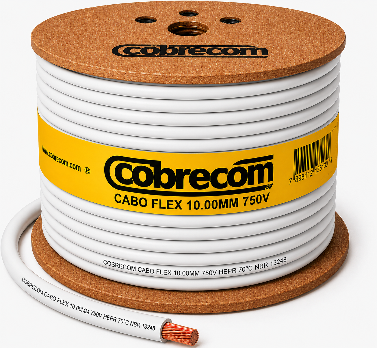 CABO FLEX 10.00MM 750V BR COBRECOM MT