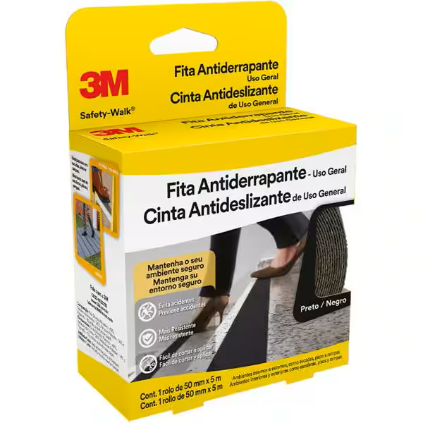 SAFETY WALK PRETO ROLO 50MMX5M