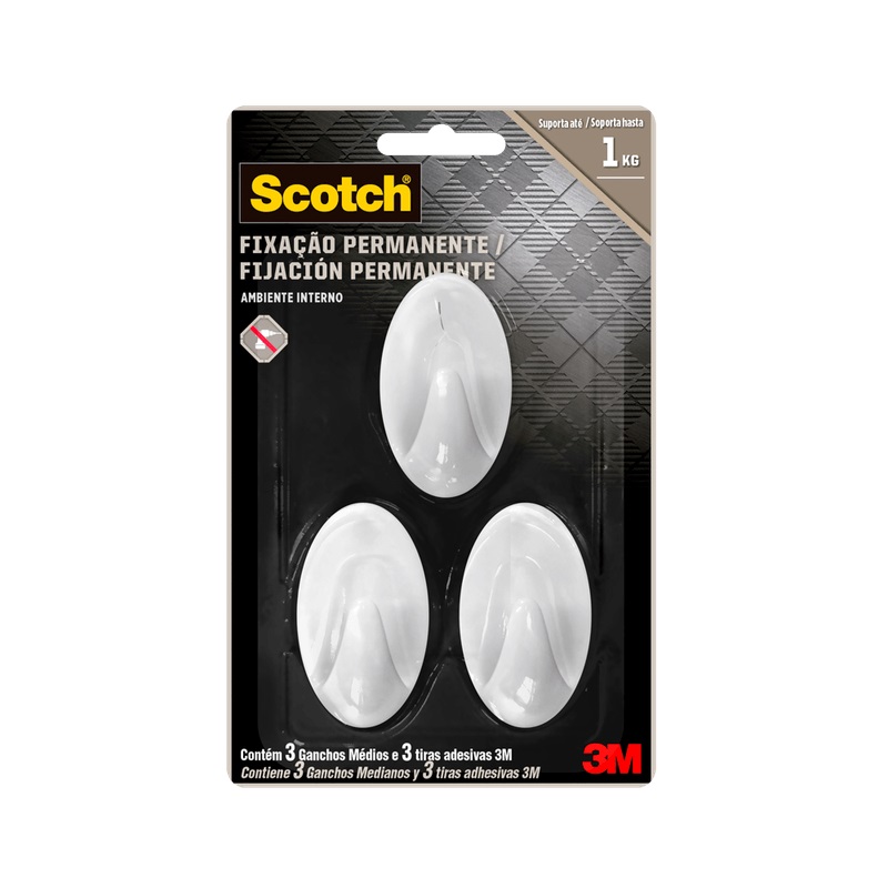 GANCHO ADESIVO MÉDIO BR