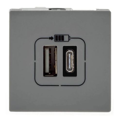CARREGADOR 2XUSB A+C 3A 2M CZ PP+