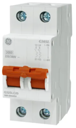 DISJ 2P 6A CURVA C 5KA/3KA 220/380V