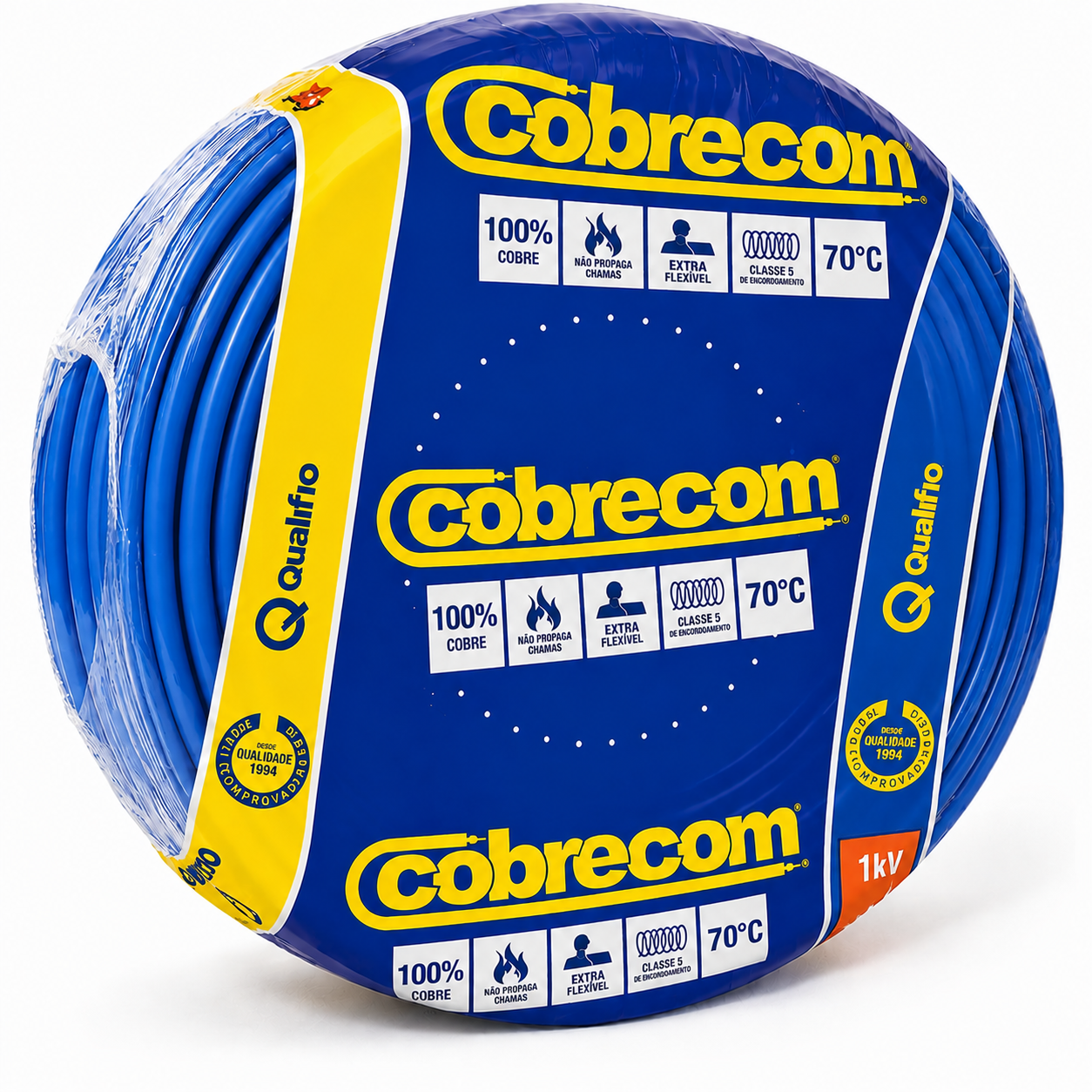 CABO FLEX 1.00MM 750V AZ COBRECOM