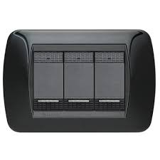 PL3POSTO 4X2 LV ENC NERO
