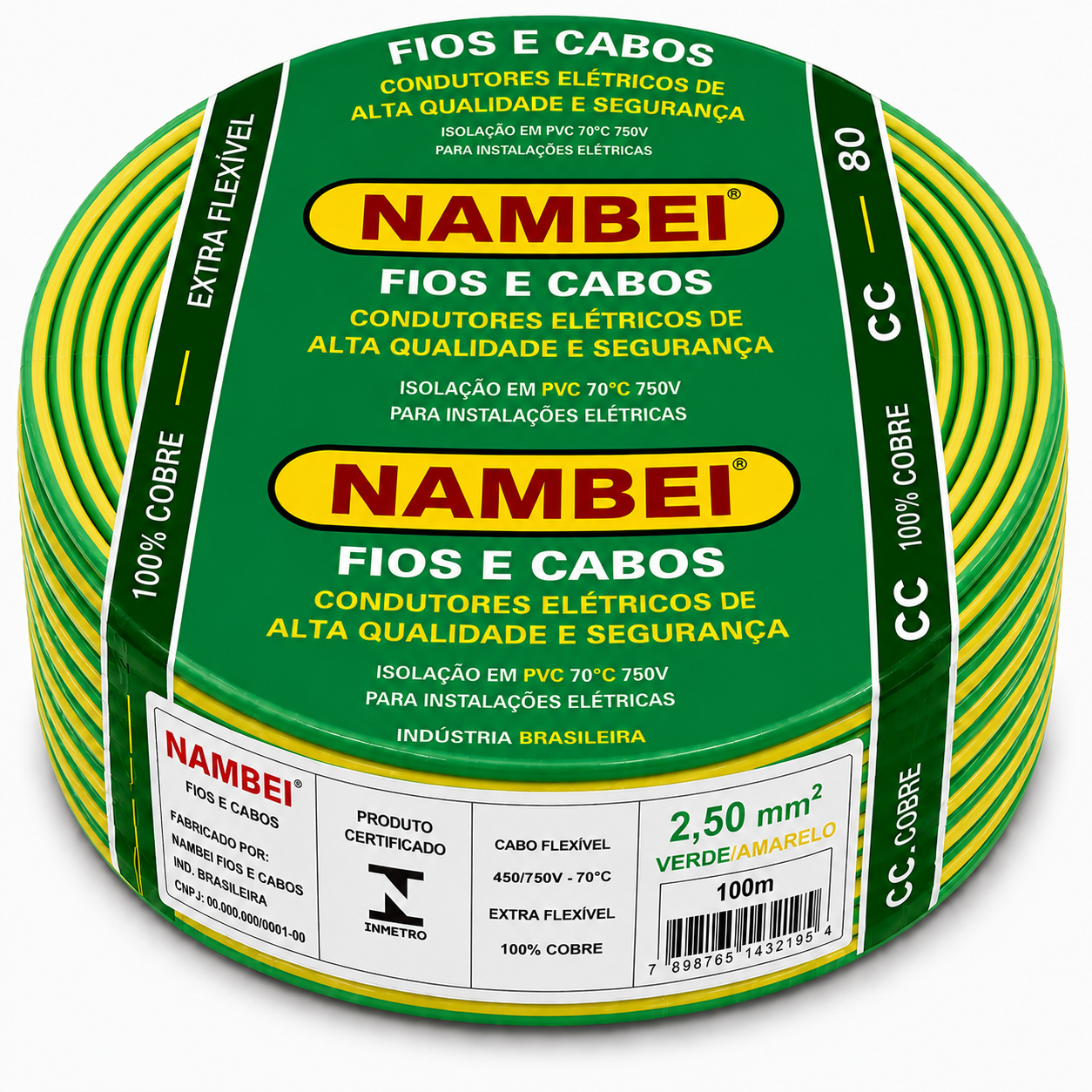 CABO FLEX 2.50MM 750V VD/AM NAMBEI
