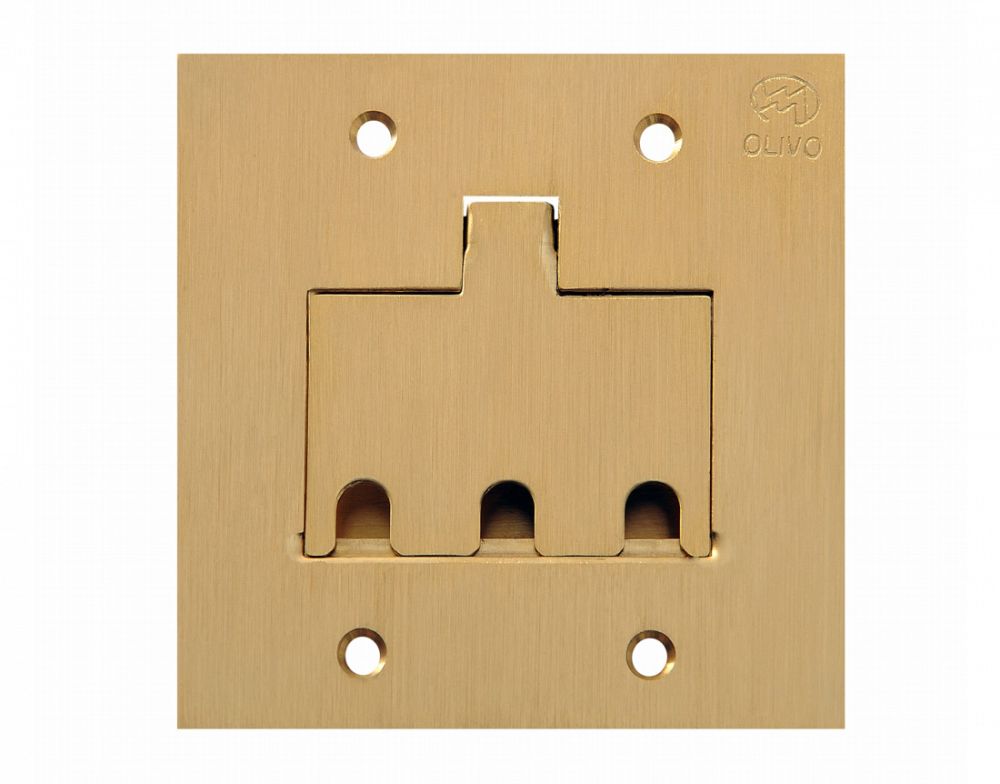 PLACA PISO LT ESCOV 4X4 3 TOM RJ11/RJ45