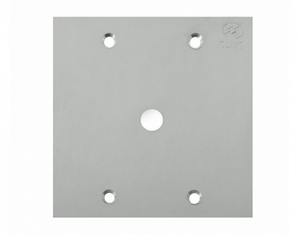 PLACA PISO INOX 4X4 FURO