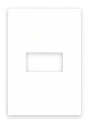 PLACA 1 POSTO 4X2 QUAD WHITE