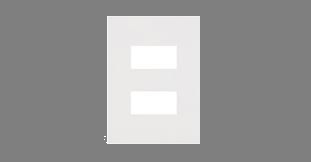 PLACA 1+1 POSTO 4X2 QUAD WHITE