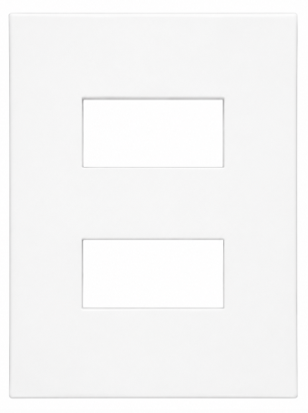 PLACA 1+1 POSTO 4X2 QUAD WHITE