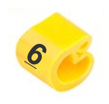ANILHA EC0 P/CB 1,5-2,5MM LETRA N6