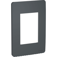 PLACA 3MOD 4X2 STELLAR BLACK ORION