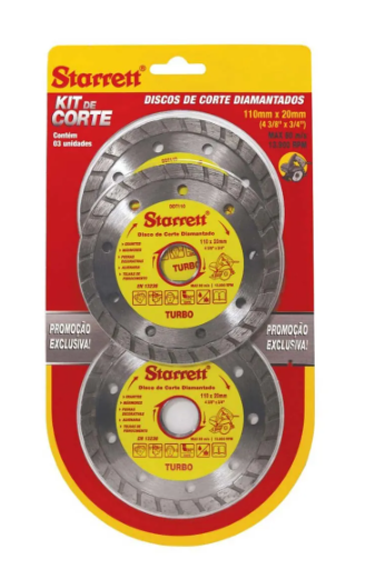 DISCO DE CORTE TURBO KIT 3PCS