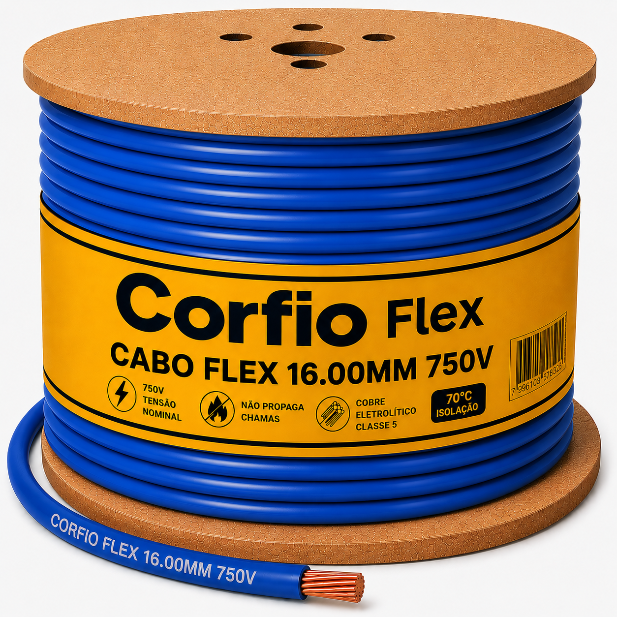 CABO FLEX 16.00MM 750V AZ CORFIO