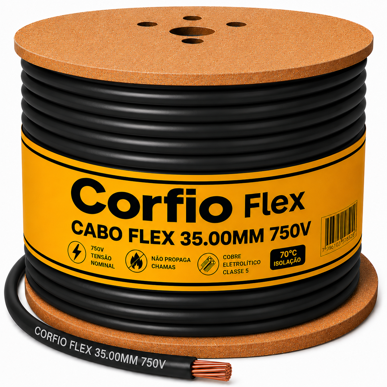 CABO FLEX 35.00MM 750V PT CORFIO