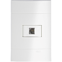 CONJUNTO TOMADA RJ11 (2 FIOS) PL/BR