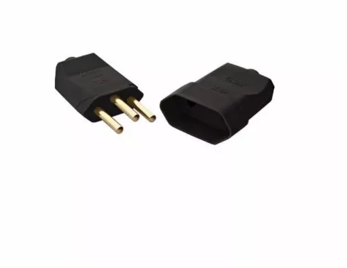 PLUGUE + TOMADA MOVEL 2P+T 10A 250V PR