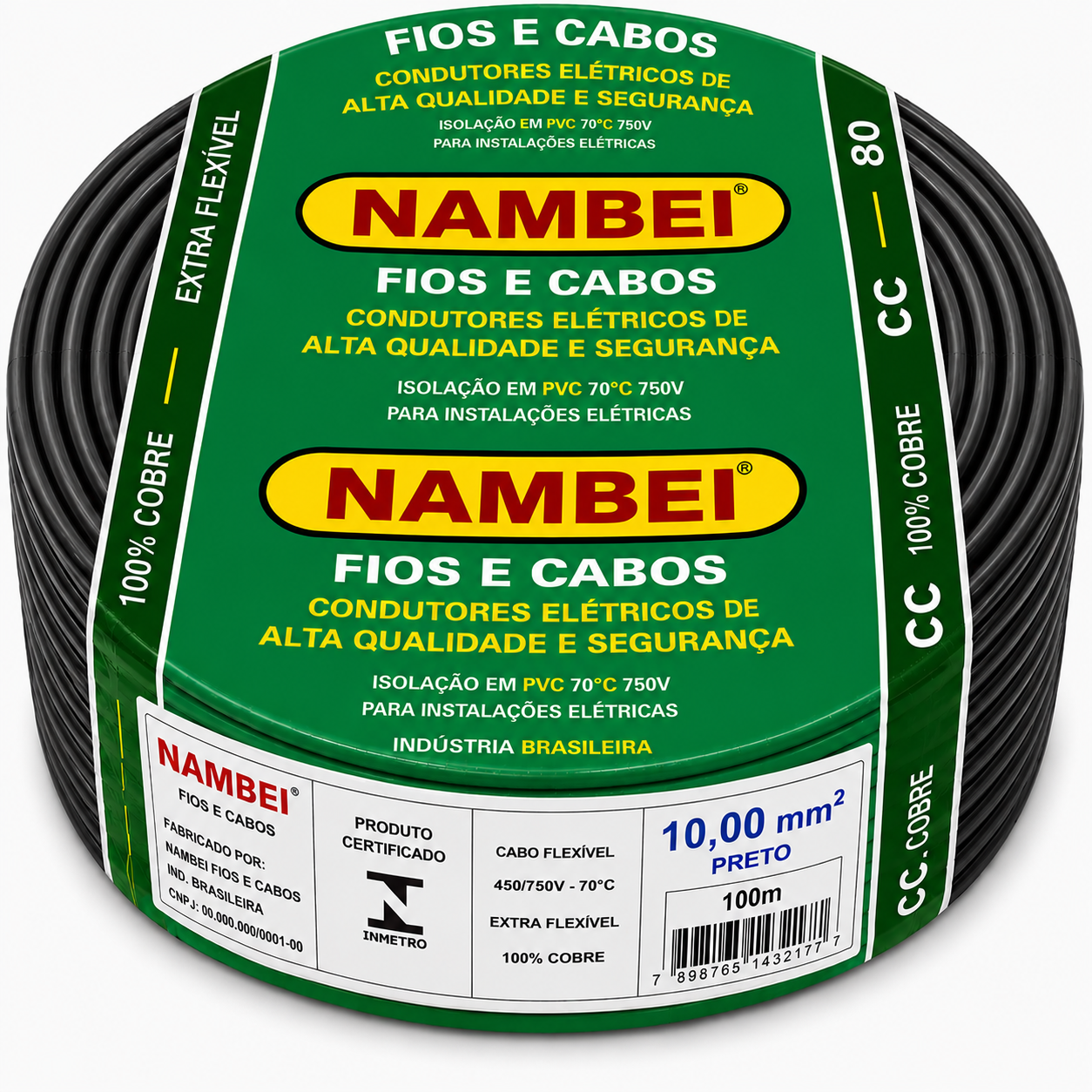 CABO FLEX 10.00MM 750V PT NAMBEI