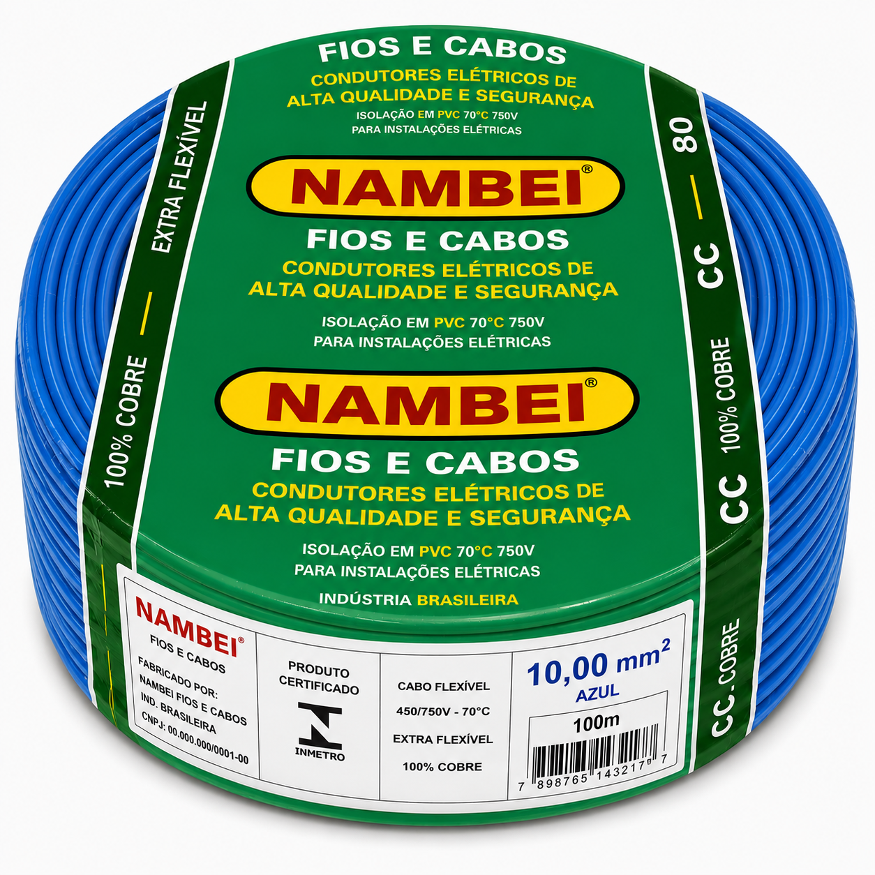 CABO FLEX 10.00MM 750V AZ NAMBEI
