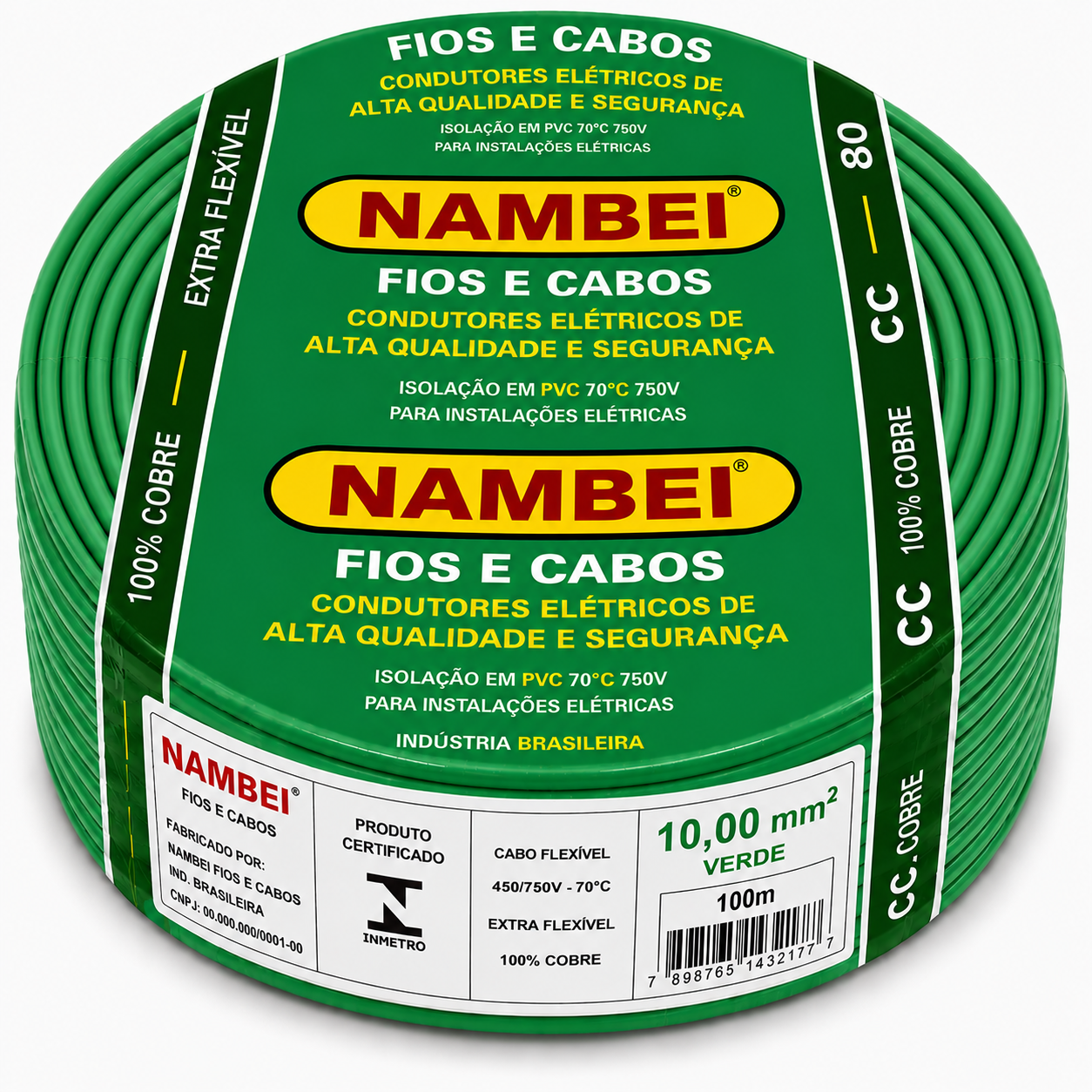 CABO FLEX 10.00MM 750V VD NAMBEI
