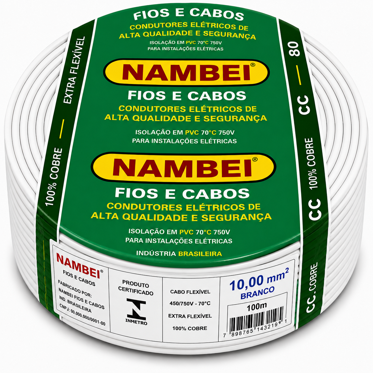 CABO FLEX 10.00MM 750V BR NAMBEI