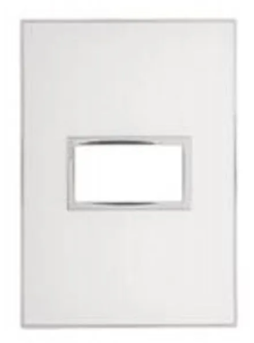 PLACA 1 POSTO 4X2 QUAD MIRROR WHITE