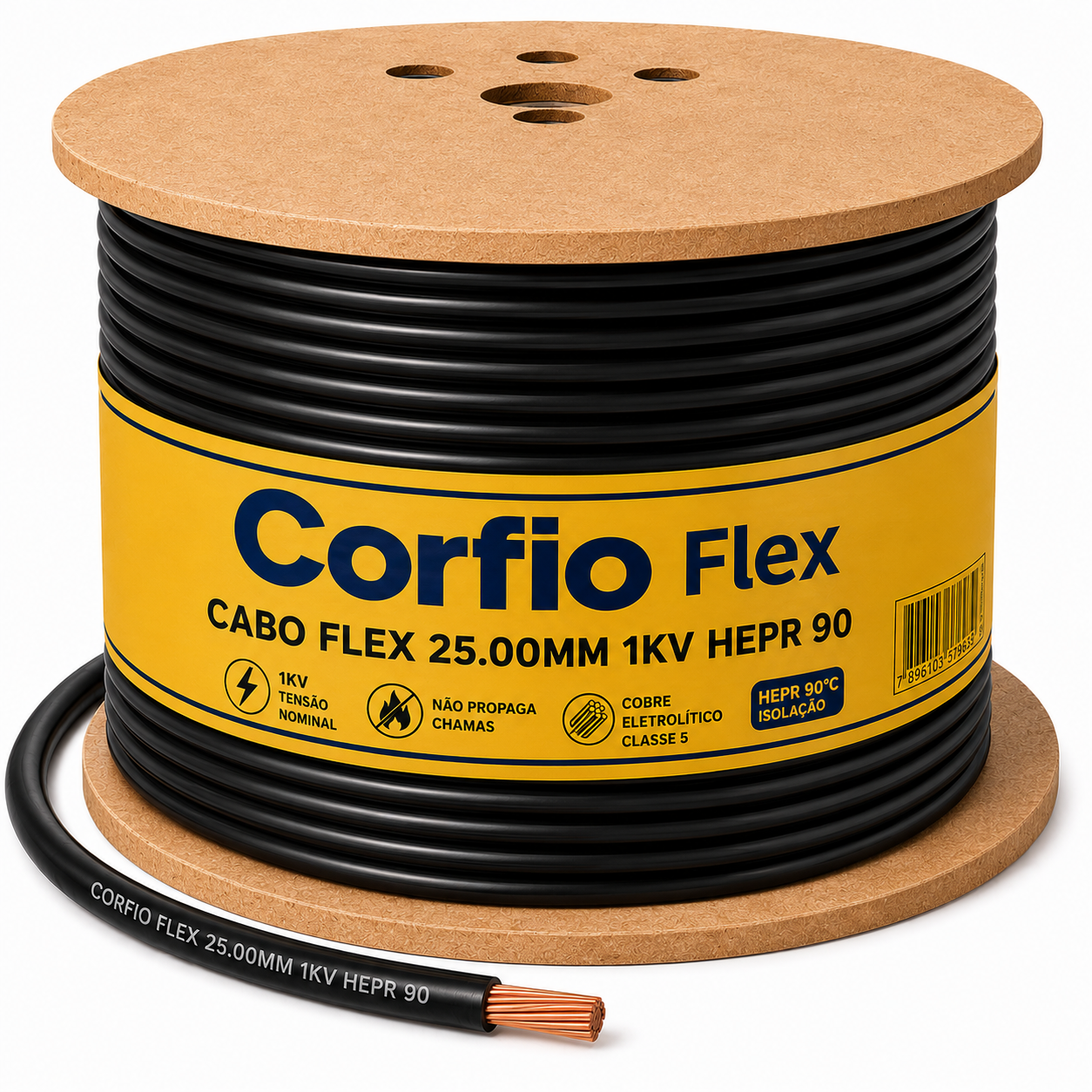 CABO FLEX 25.00MM 1KV HEPR 90 PT CORFIO