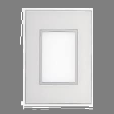 PLACA 3X2 MOD QUAD WHITE 