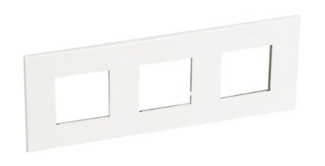 PLACA 3X2 MOD QUAD WHITE