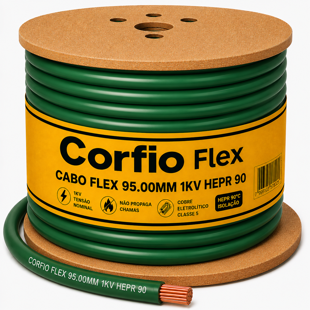 CABO FLEX 95.00MM 1KV HEPR 90 VD CORFIO