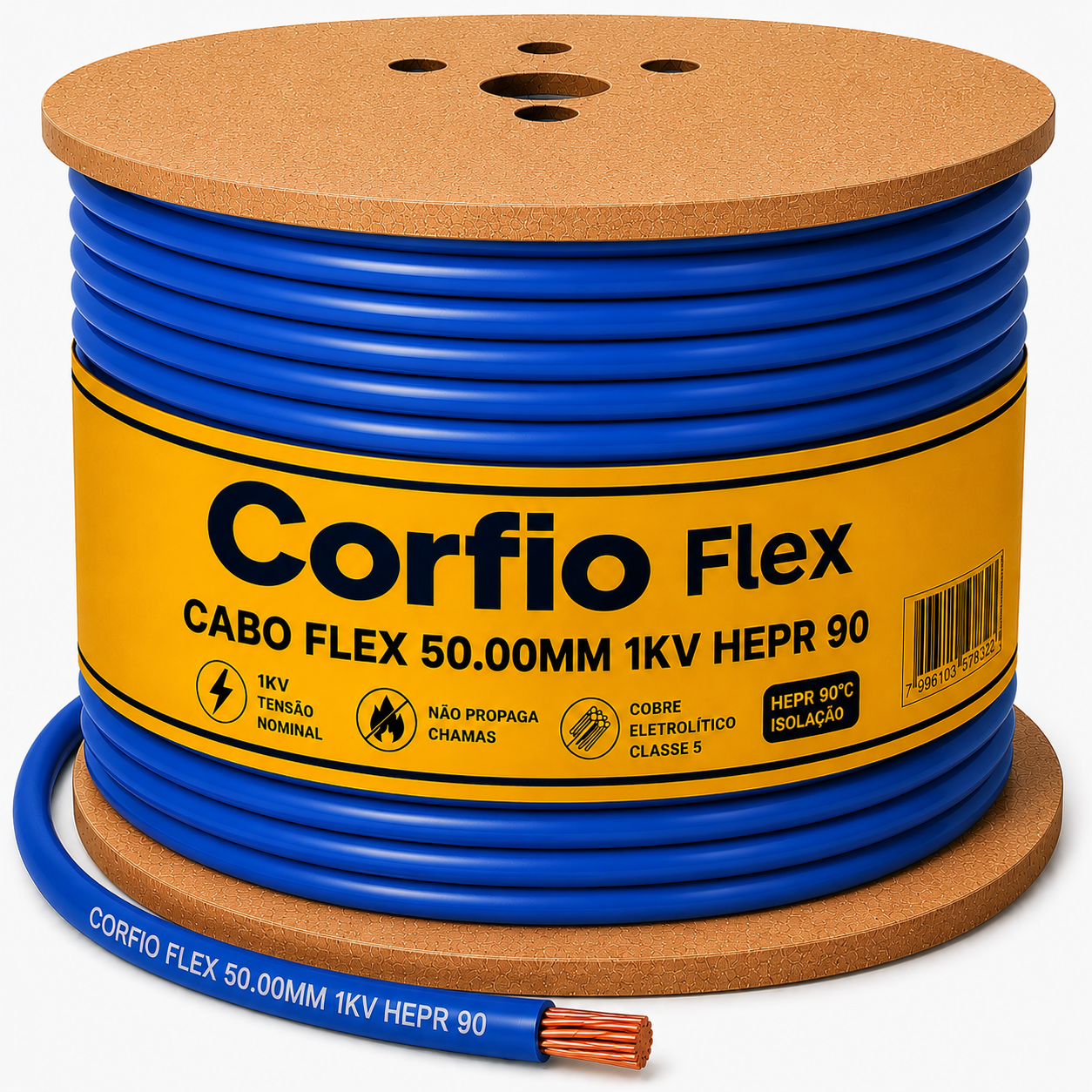 CABO FLEX 50.00MM 1KV HEPR 90 AZ CORFIO