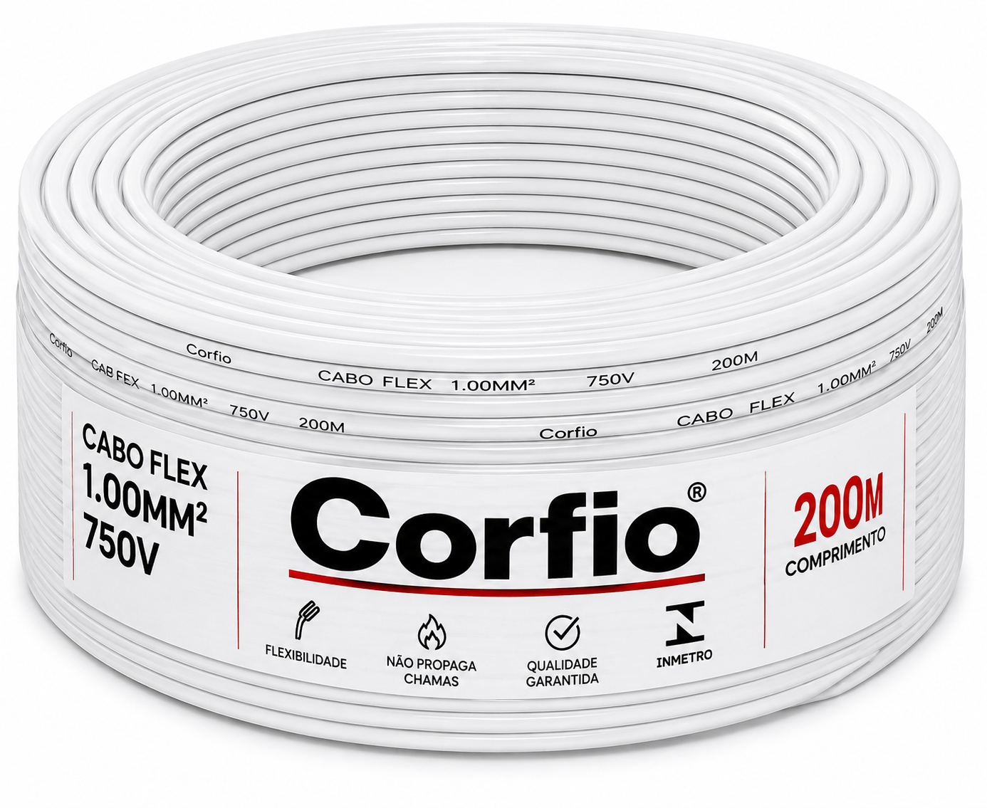 CABO FLEX 1.00MM 750V BR CORFIO 200M