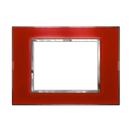 PLACA 1 POSTO 4X2 QUAD MIRROR RED