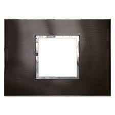 PLACA 2 POSTOS 4X2 QUAD BLACK BRUSHED