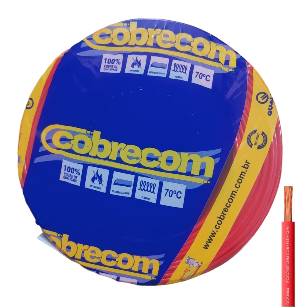 CABO FLEX 6.00MM 750V VM COBRECOM