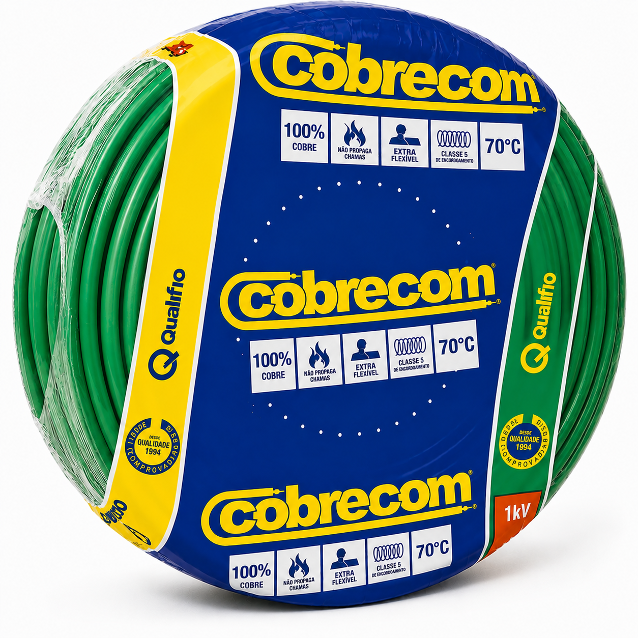 CABO FLEX 10.00MM 750V VD COBRECOM