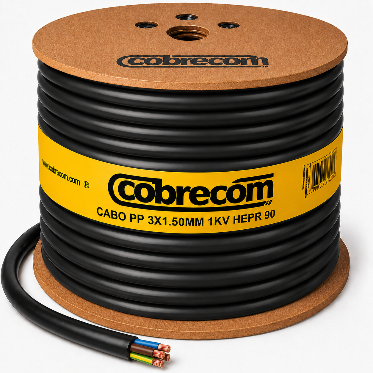 CABO PP 3X1.50MM 1KV HEPR 90 PT COBRECOM