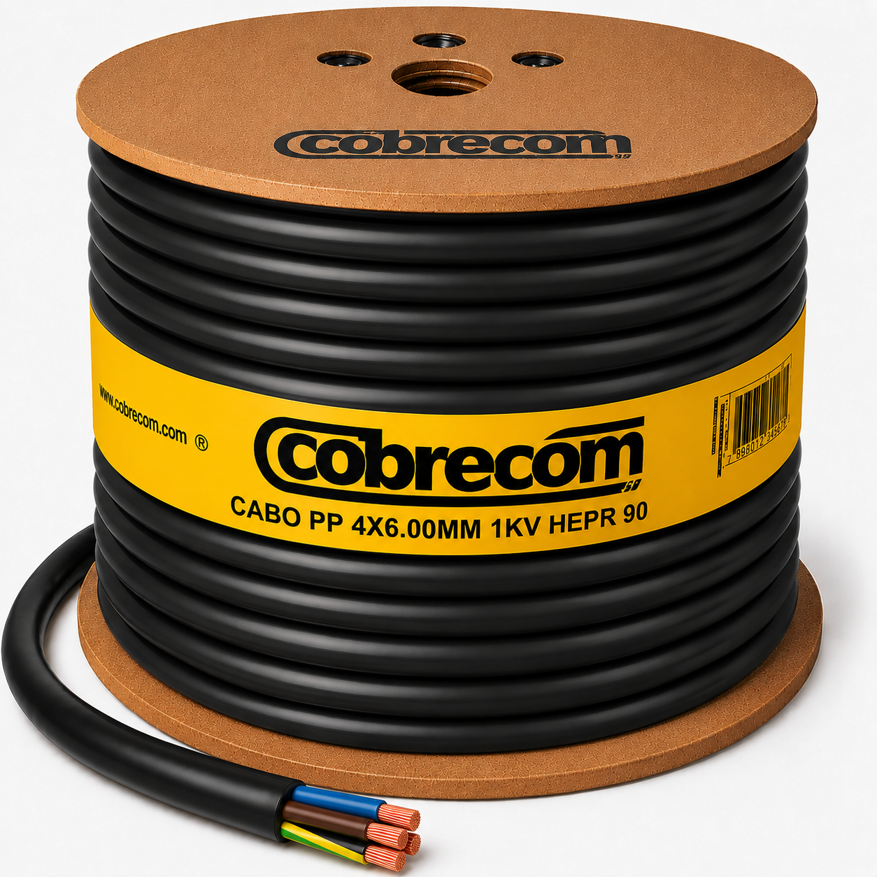 CABO PP 4X6.00MM 1KV HEPR 90 PT COBRECOM