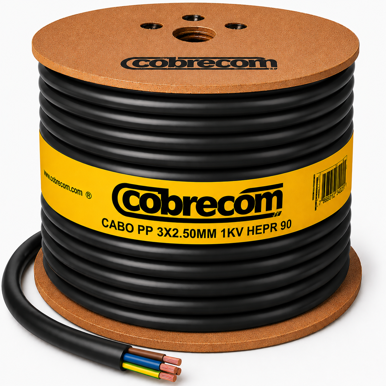 CABO PP 3X2.50MM 1KV HEPR 90 PT COBRECOM
