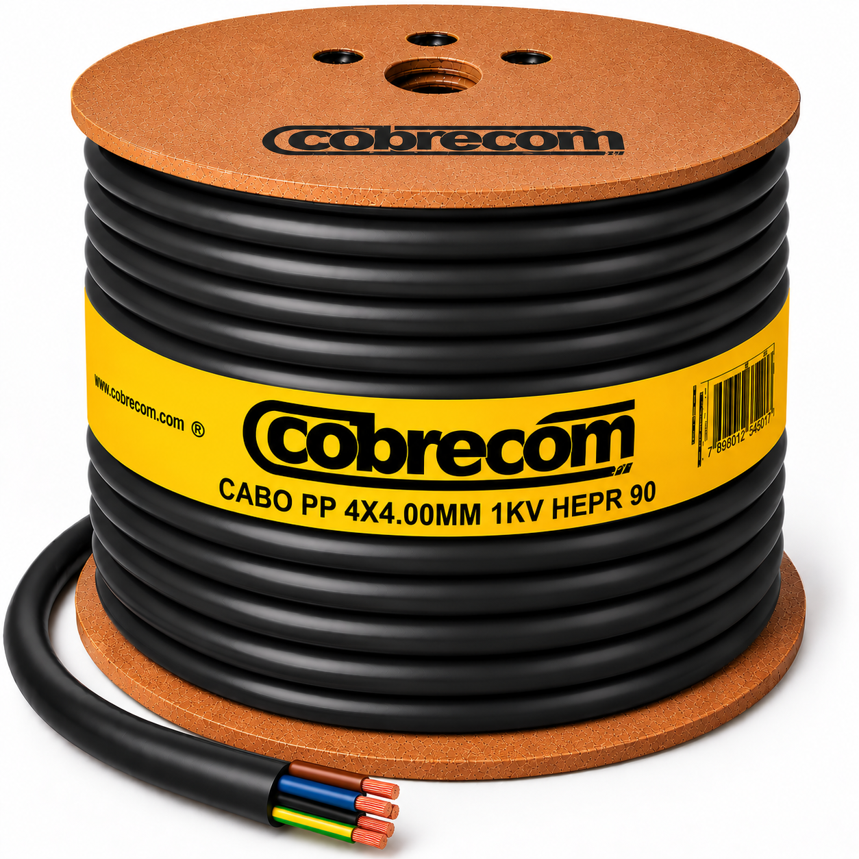 CABO PP 4X4.00MM 1KV HEPR 90 PT COBRECOM