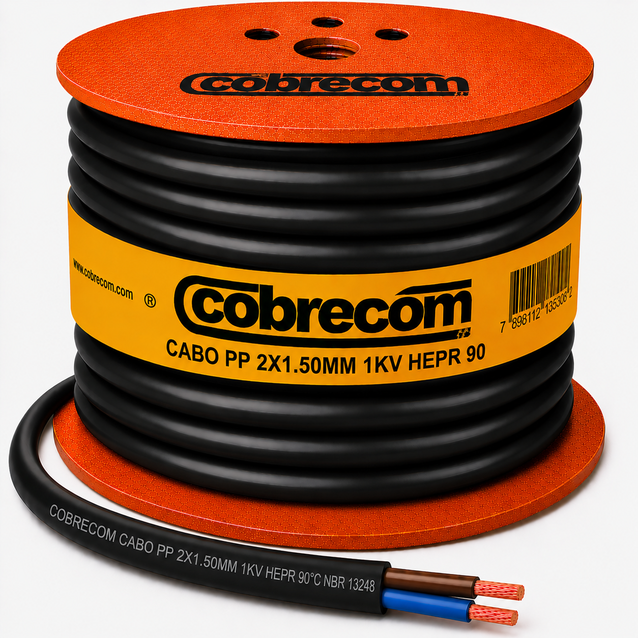 CABO PP 2X1.50MM 1KV HEPR 90 PT COBRECOM
