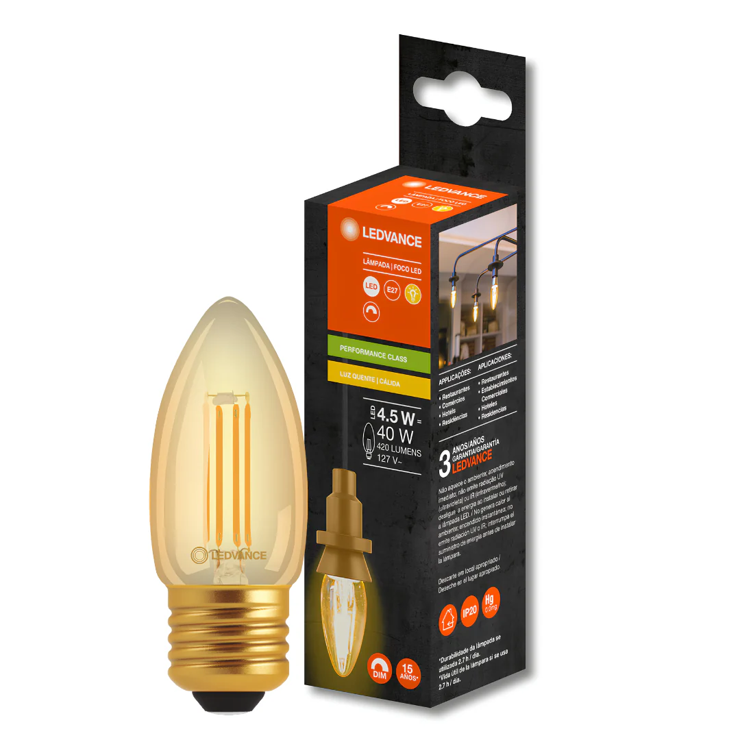 LED VINT CLAB DIM 2.5W 825 225LM 127V