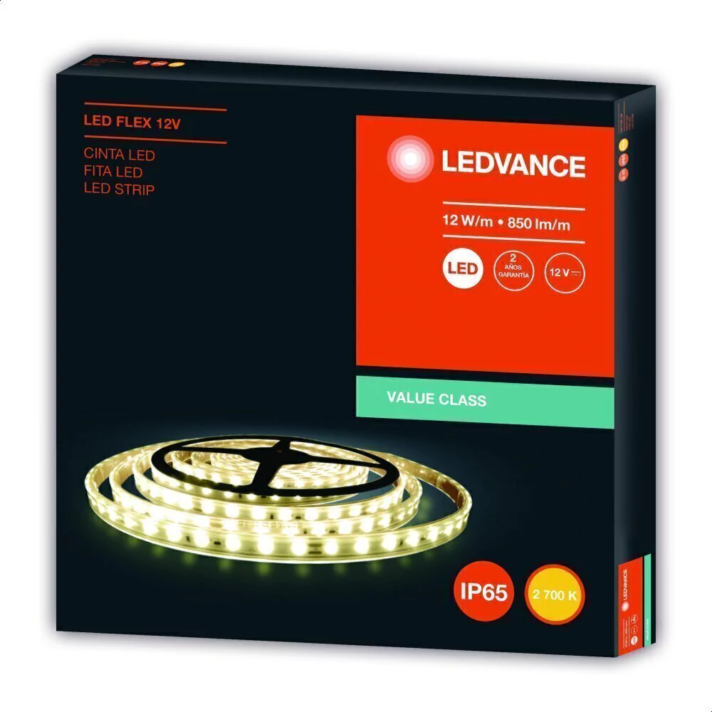 FITA LED ECO FLEX 12W/827 12V 850LM IP65