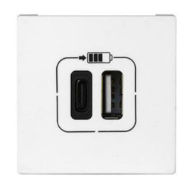 CARREG 2 X USB TIPO A+C 3A 2M BR PP+