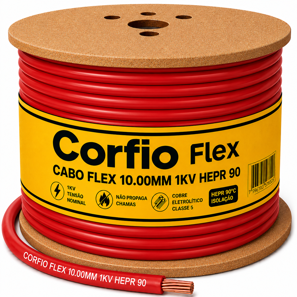 CABO FLEX 10.00MM 1KV HEPR 90 VM CORFIO