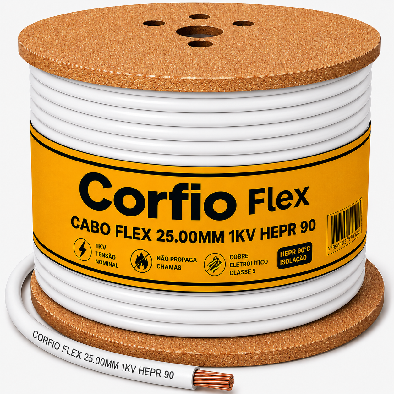 CABO FLEX 25.00MM 1KV HEPR 90 BR CORFIO
