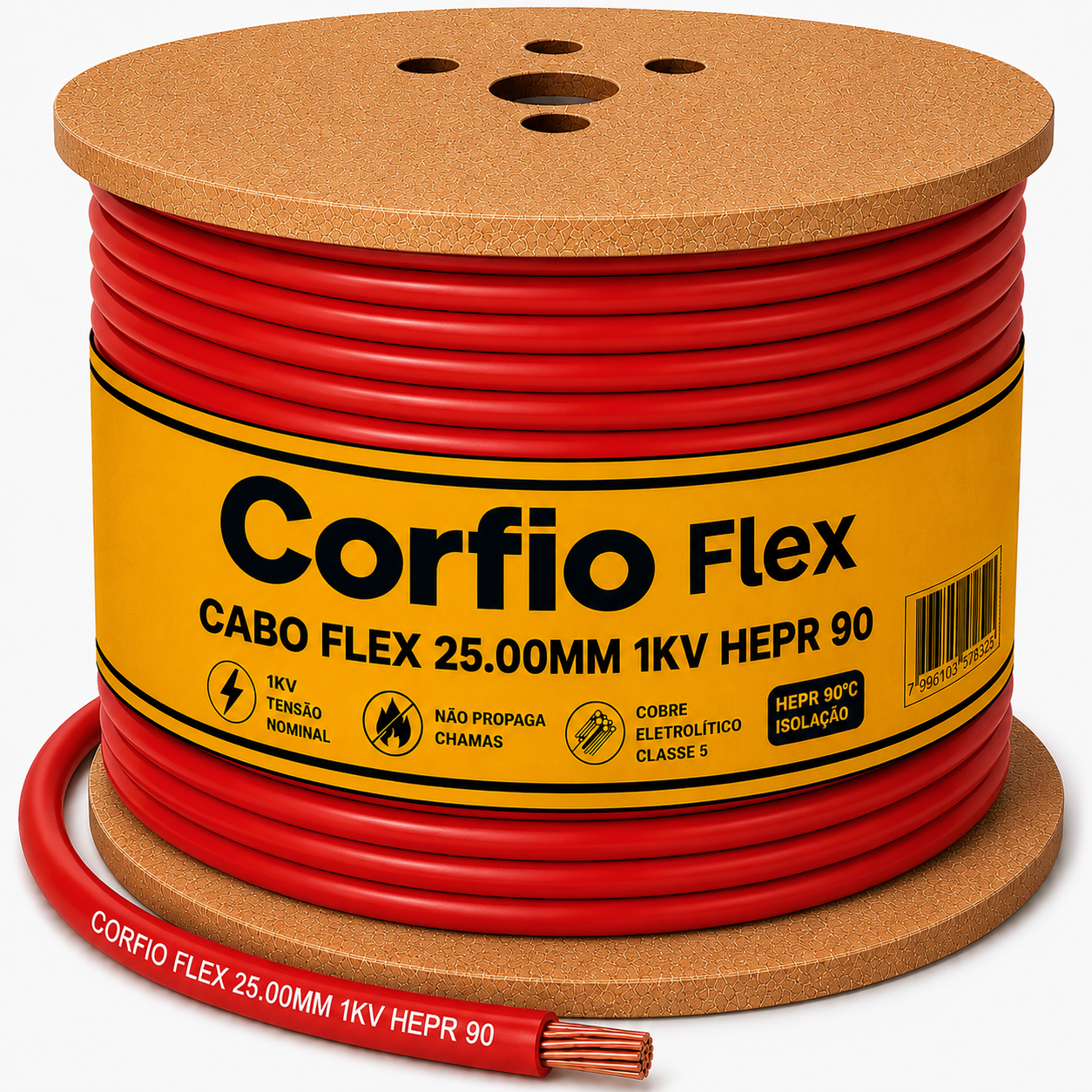 CABO FLEX 25.00MM 1KV HEPR 90 VM CORFIO